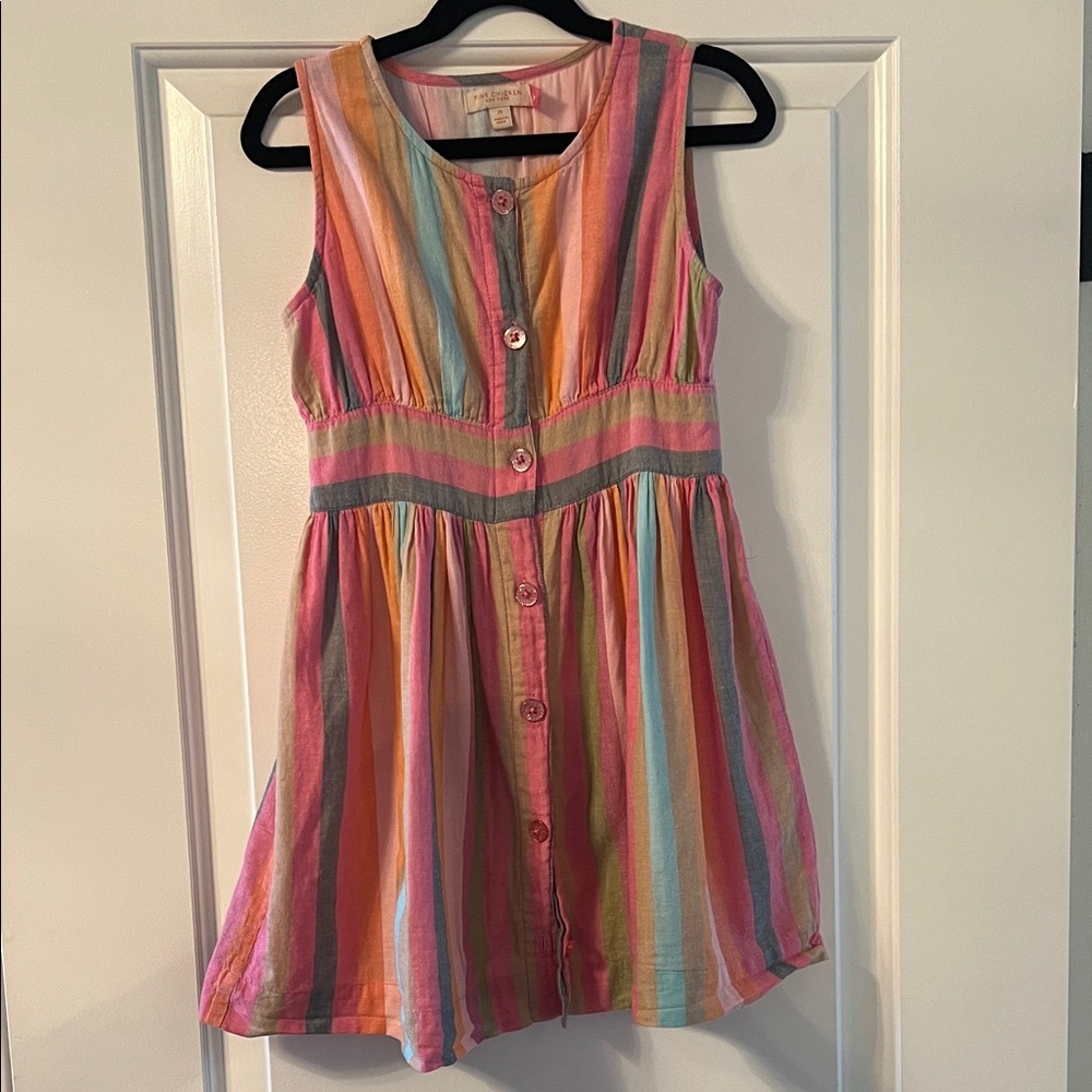 Pink Chicken Multicolor Striped Dress